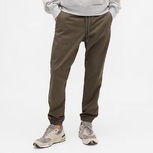 NWT GAP Canvas Slim Joggers Olive Green Army Khaki Men’s XL Cotton Twill Stretch